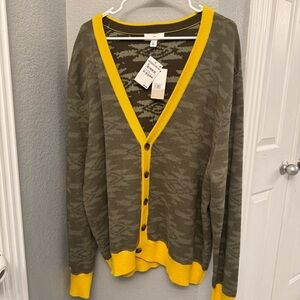 Size 2X men’s BP Camouflage Sweater with Yellow Accents from Nordstrom